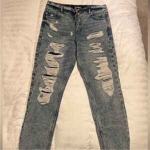 Express Distressed Vintage Skinny Jeans